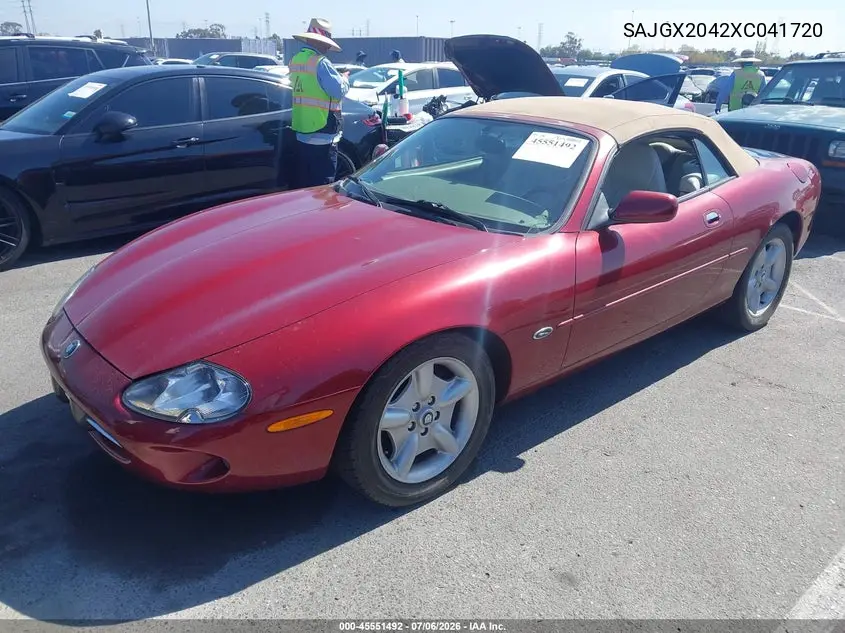1999 Jaguar Xk8 VIN: SAJGX2042XC041720 Lot: 45551492