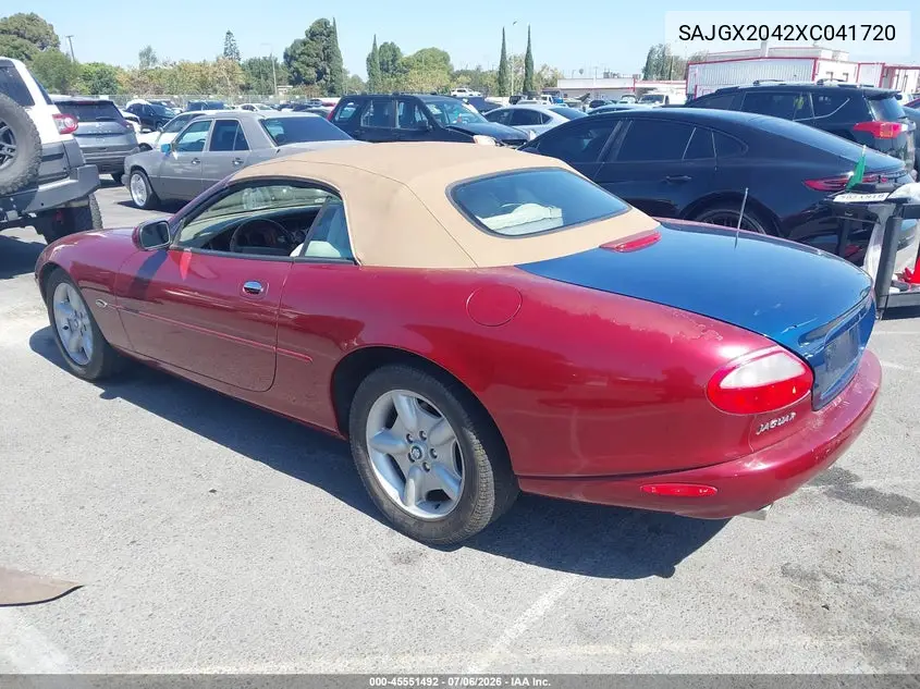 1999 Jaguar Xk8 VIN: SAJGX2042XC041720 Lot: 45551492