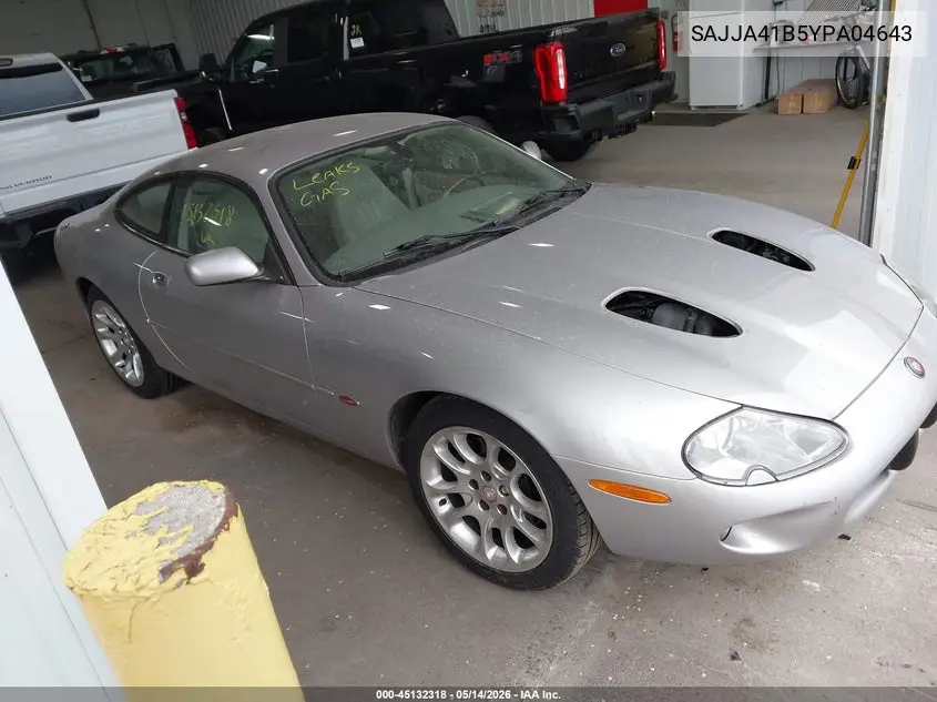 2000 Jaguar Xk8 VIN: SAJJA41B5YPA04643 Lot: 45132318
