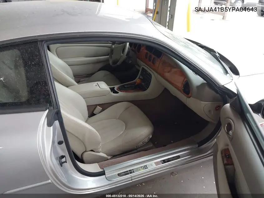 2000 Jaguar Xk8 VIN: SAJJA41B5YPA04643 Lot: 45132318