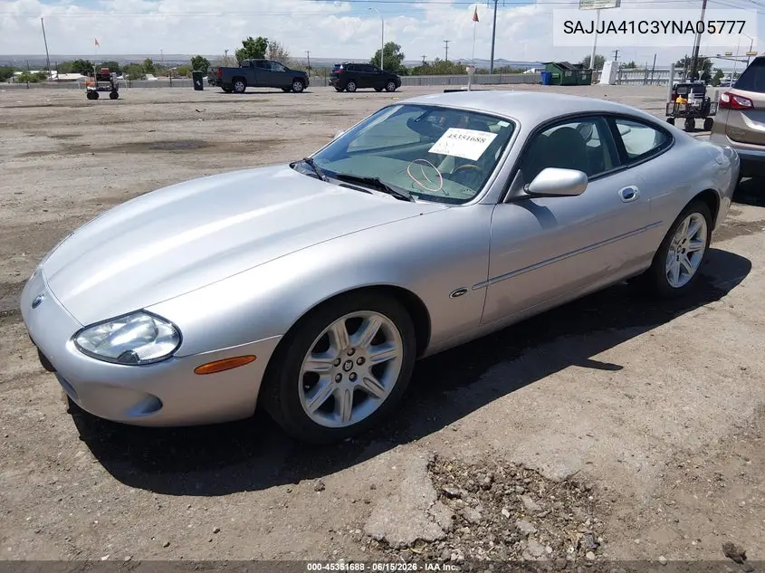 2000 Jaguar Xk8 VIN: SAJJA41C3YNA05777 Lot: 45351688