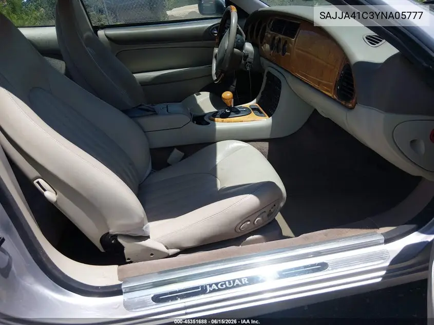 2000 Jaguar Xk8 VIN: SAJJA41C3YNA05777 Lot: 45351688