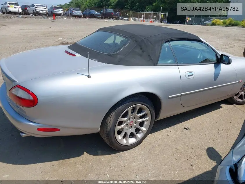 2000 Jaguar Xk8 Supercharged VIN: SAJJA42B4YPA05782 Lot: 45489988