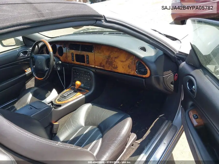 2000 Jaguar Xk8 Supercharged VIN: SAJJA42B4YPA05782 Lot: 45489988