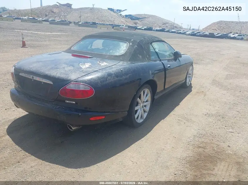 2006 Jaguar Xk8 VIN: SAJDA42C262A45150 Lot: 45507551