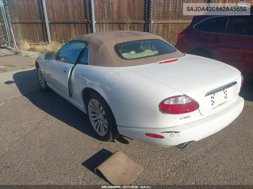 2006 Jaguar Xk8 VIN: SAJDA42C562A45658 Lot: 45569905