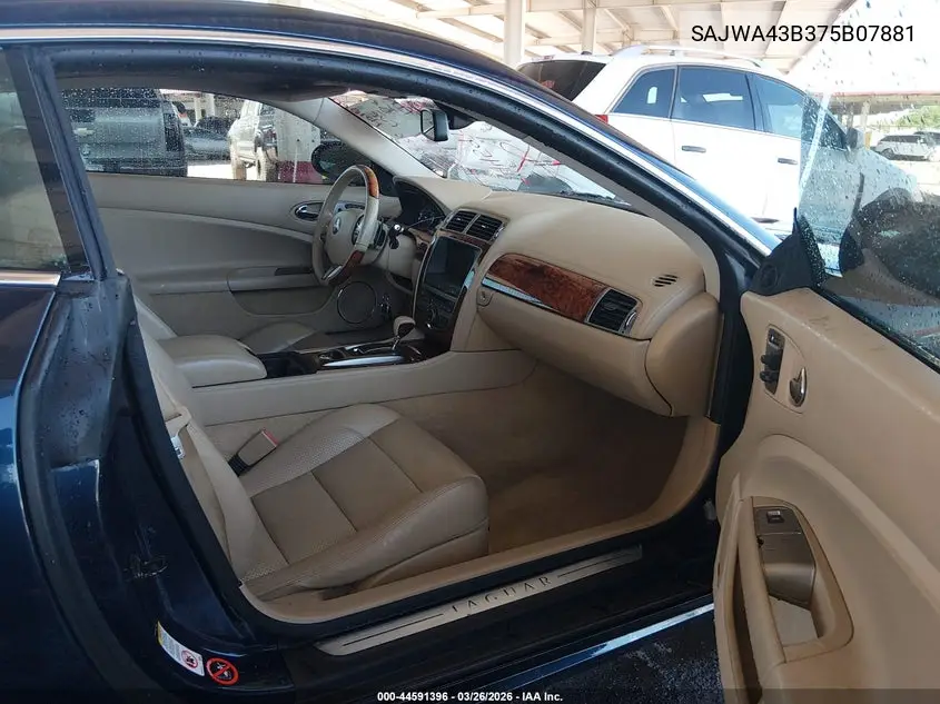 2007 Jaguar Xk VIN: SAJWA43B375B07881 Lot: 44591396