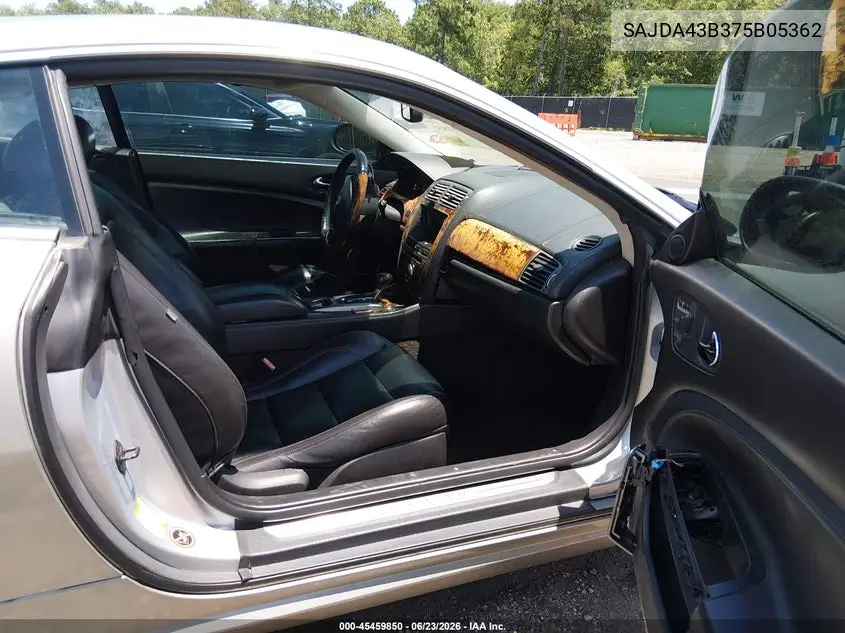 2007 Jaguar Xk VIN: SAJDA43B375B05362 Lot: 45459850