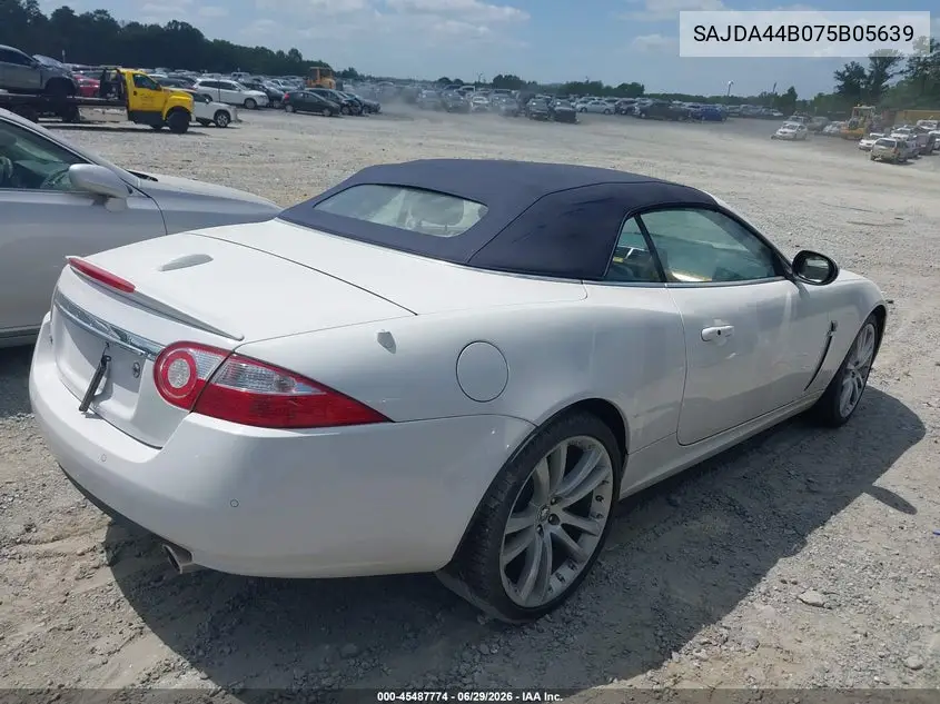 2007 Jaguar Xk VIN: SAJDA44B075B05639 Lot: 45487774
