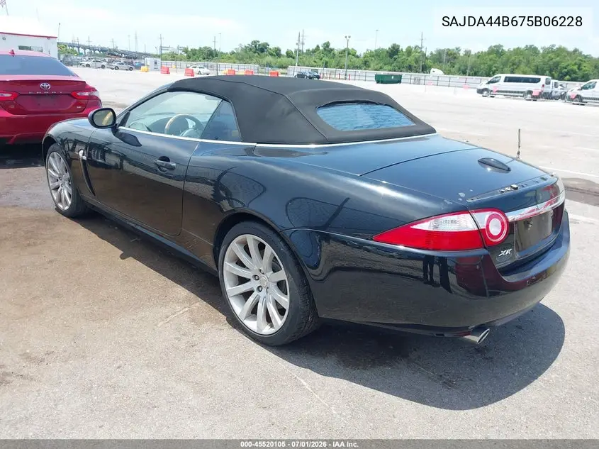2007 Jaguar Xk VIN: SAJDA44B675B06228 Lot: 45520105
