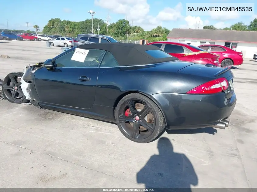 2012 Jaguar Xk Xkr VIN: SAJWA4EC1CMB45535 Lot: 45161426