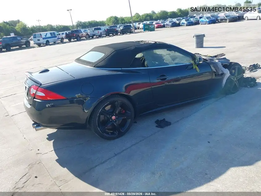 2012 Jaguar Xk Xkr VIN: SAJWA4EC1CMB45535 Lot: 45161426