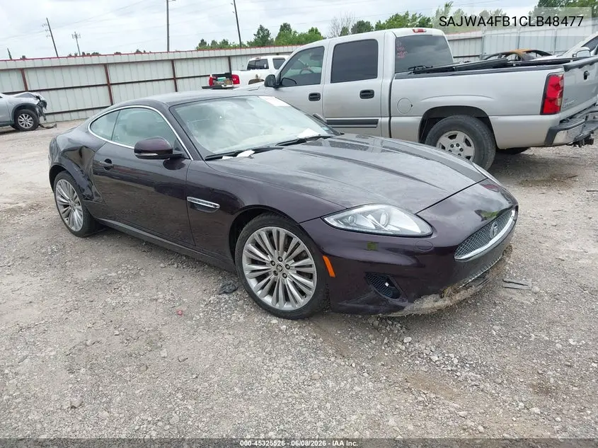 2012 Jaguar Xk VIN: SAJWA4FB1CLB48477 Lot: 45325526