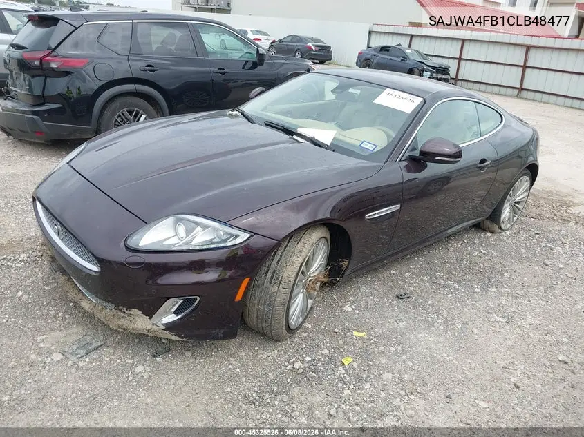 2012 Jaguar Xk VIN: SAJWA4FB1CLB48477 Lot: 45325526