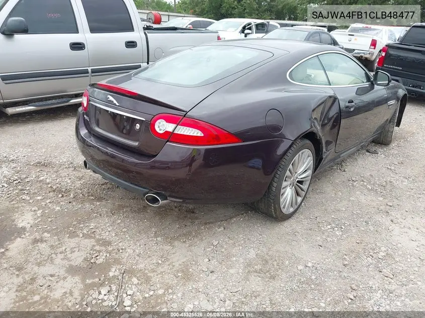 2012 Jaguar Xk VIN: SAJWA4FB1CLB48477 Lot: 45325526