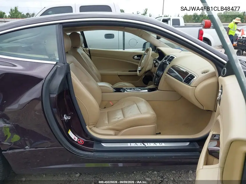 2012 Jaguar Xk VIN: SAJWA4FB1CLB48477 Lot: 45325526