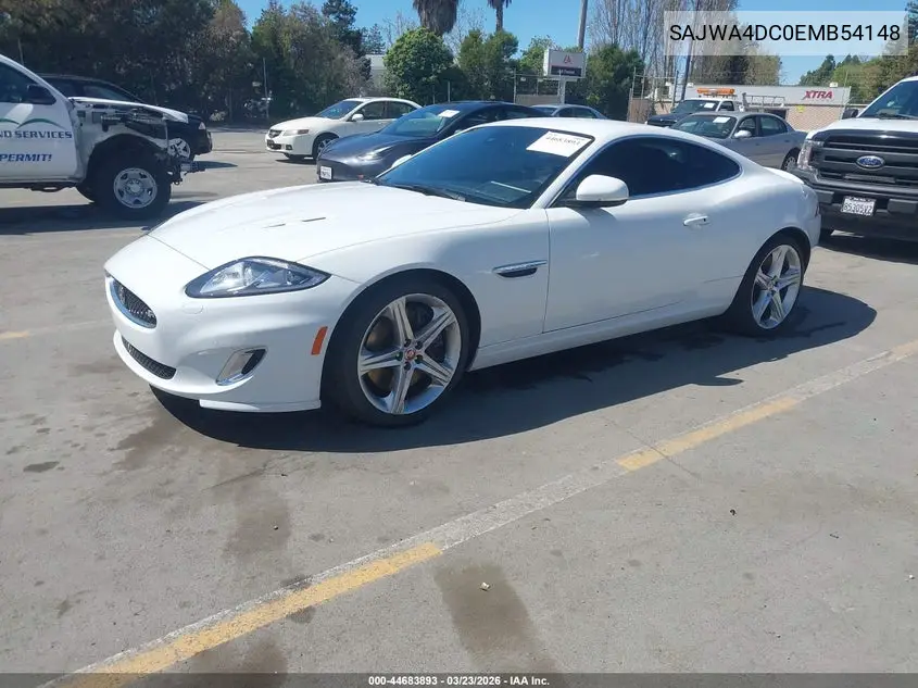 2014 Jaguar Xk Xkr VIN: SAJWA4DC0EMB54148 Lot: 44683893