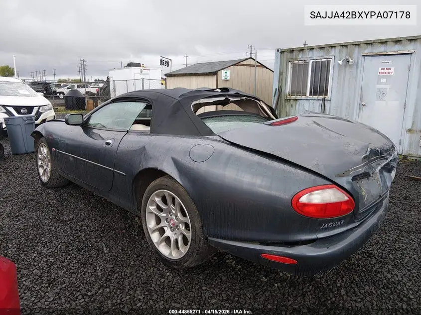 2000 Jaguar Xkr VIN: SAJJA42BXYPA07178 Lot: 44855271