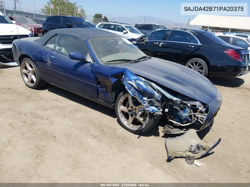 2001 Jaguar Xkr VIN: SAJDA42B71PA20375 Lot: 45518804
