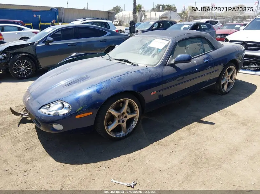 2001 Jaguar Xkr VIN: SAJDA42B71PA20375 Lot: 45518804