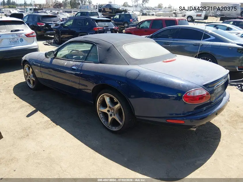 2001 Jaguar Xkr VIN: SAJDA42B71PA20375 Lot: 45518804