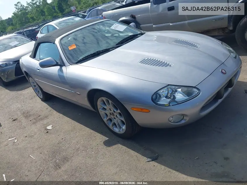 2002 Jaguar Xkr VIN: SAJDA42B62PA26315 Lot: 45292315