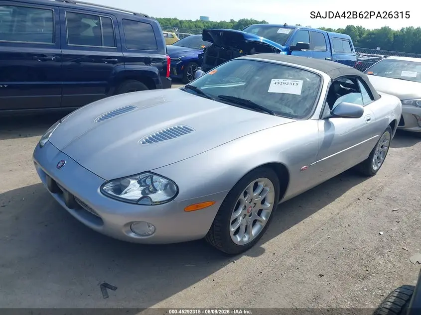 2002 Jaguar Xkr VIN: SAJDA42B62PA26315 Lot: 45292315