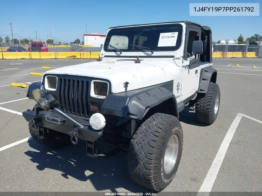 1993 Jeep Wrangler / Yj S VIN: 1J4FY19P7PP261792 Lot: 45316406