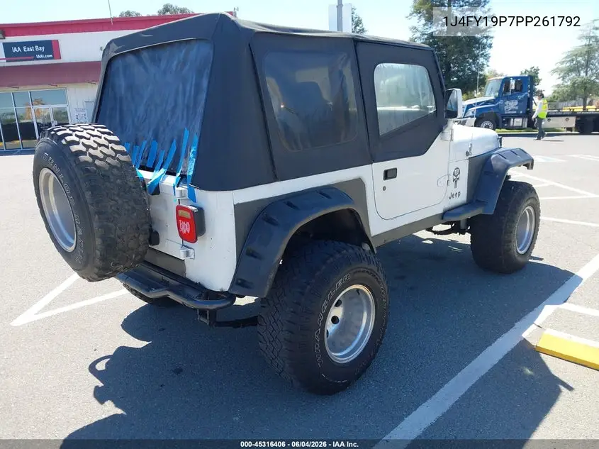 1993 Jeep Wrangler / Yj S VIN: 1J4FY19P7PP261792 Lot: 45316406
