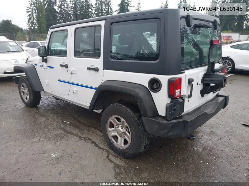 2015 Jeep Wrangler Unlimited Sport Rhd VIN: 1C4BJWKG4FL630145 Lot: 45652545