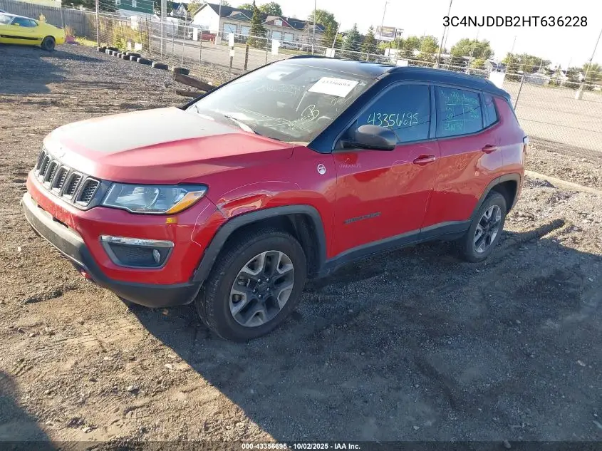 3C4NJDDB2HT636228 2017 Jeep New Compass Trailhawk 4X4