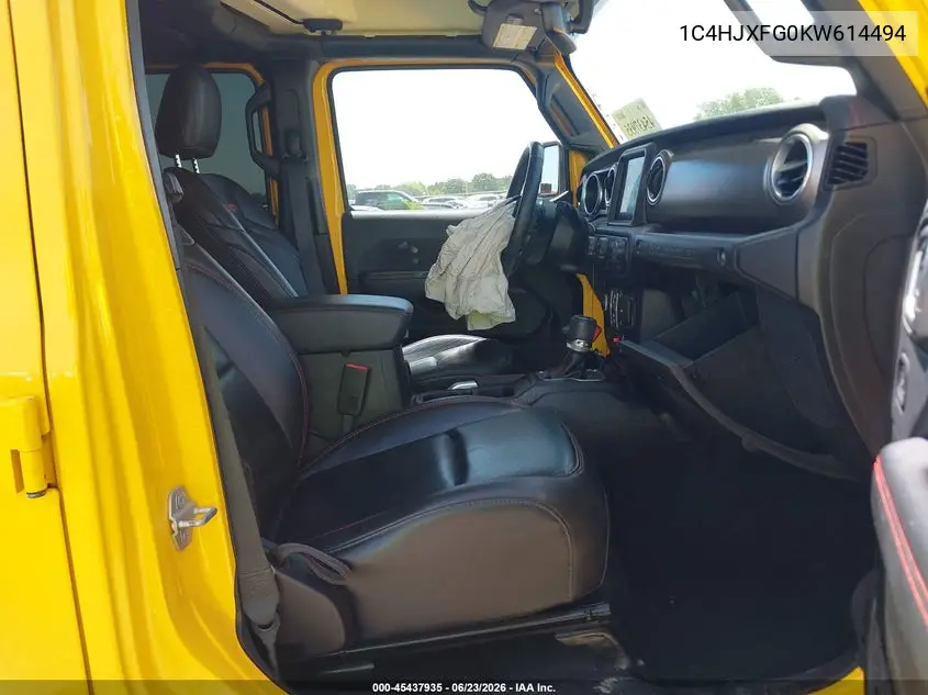 2019 Jeep Wrangler Unlimited Rubicon VIN: 1C4HJXFG0KW614494 Lot: 45437935