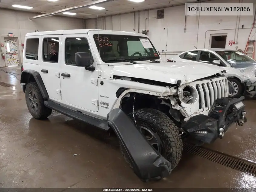 2020 Jeep Wrangler Unlimited Sahara 4X4 VIN: 1C4HJXEN6LW182866 Lot: 45335542