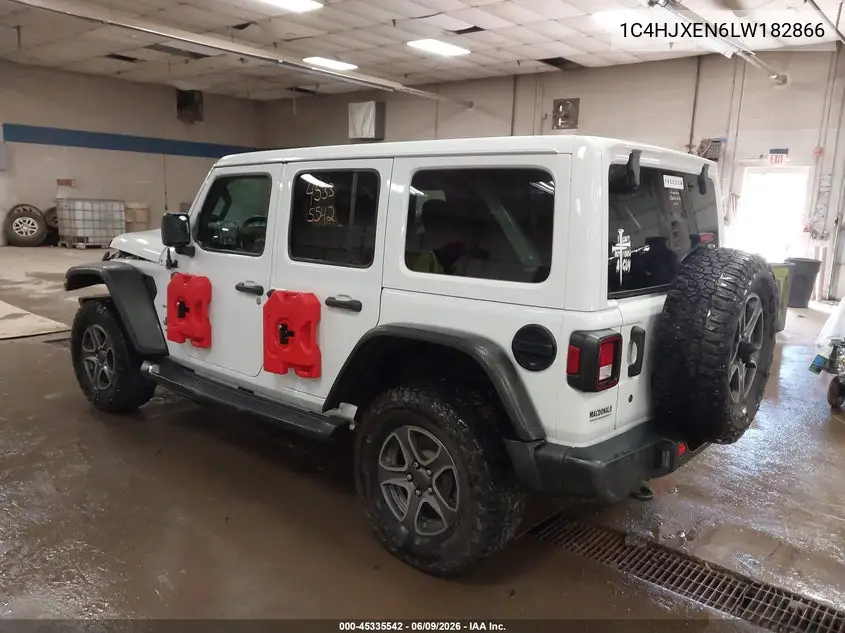 2020 Jeep Wrangler Unlimited Sahara 4X4 VIN: 1C4HJXEN6LW182866 Lot: 45335542