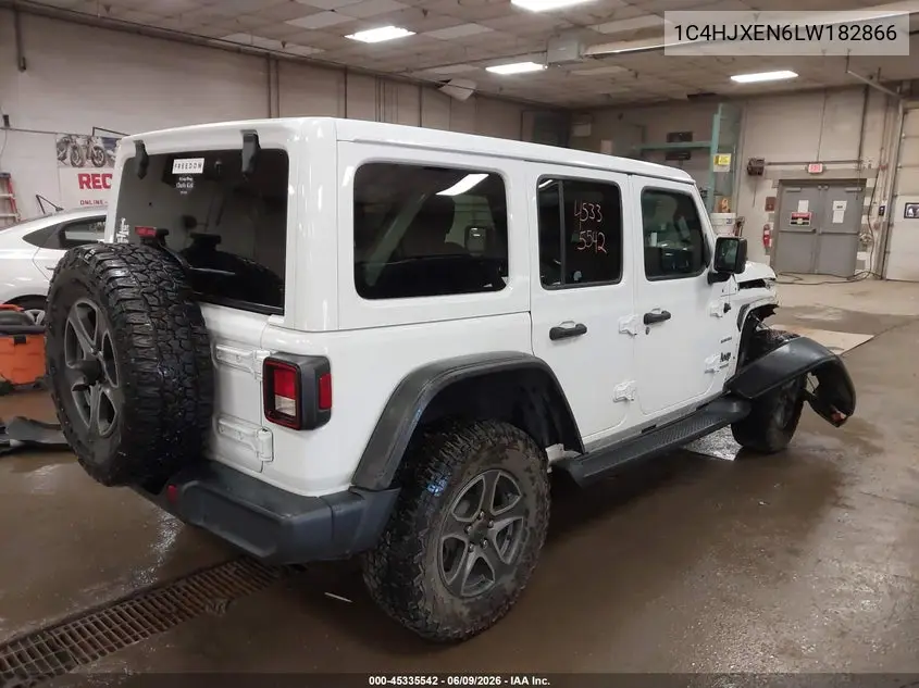 2020 Jeep Wrangler Unlimited Sahara 4X4 VIN: 1C4HJXEN6LW182866 Lot: 45335542