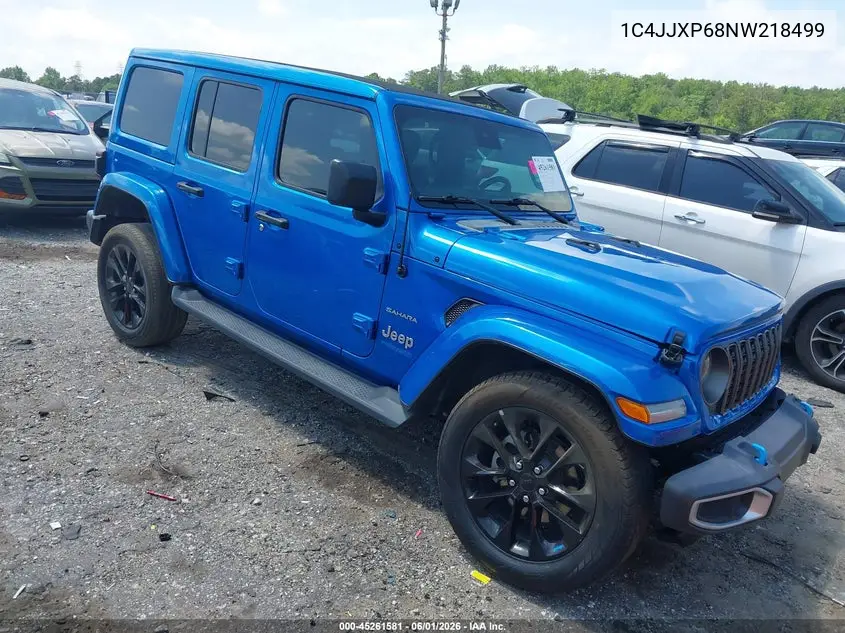 2022 Jeep Wrangler 4Xe Unlimited Sahara 4X4 VIN: 1C4JJXP68NW218499 Lot: 45261581