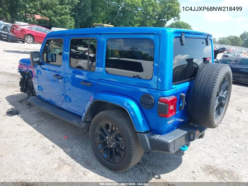 2022 Jeep Wrangler 4Xe Unlimited Sahara 4X4 VIN: 1C4JJXP68NW218499 Lot: 45261581