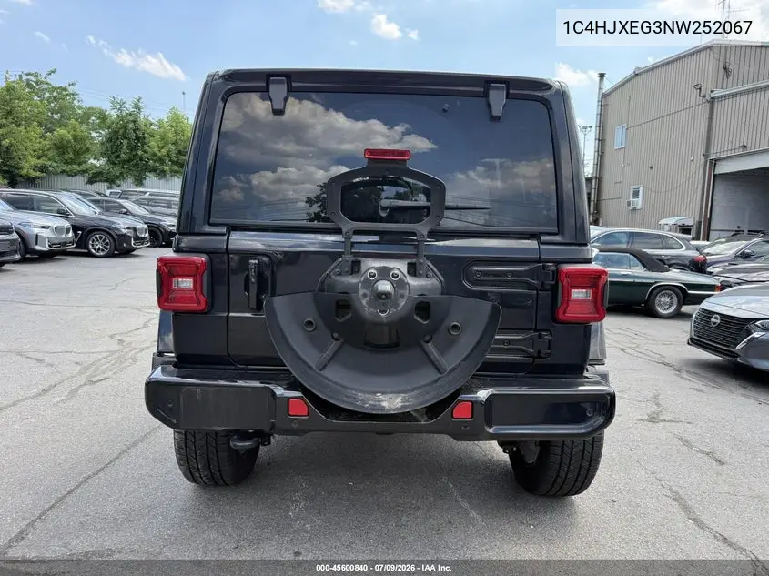 2022 Jeep Wrangler Unlimited High Altitude 4X4 VIN: 1C4HJXEG3NW252067 Lot: 45600840