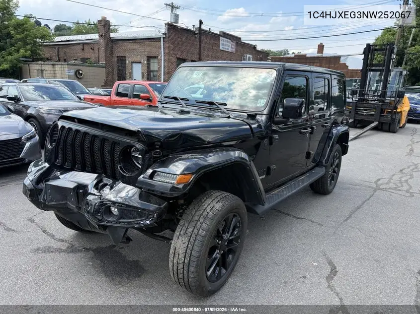2022 Jeep Wrangler Unlimited High Altitude 4X4 VIN: 1C4HJXEG3NW252067 Lot: 45600840