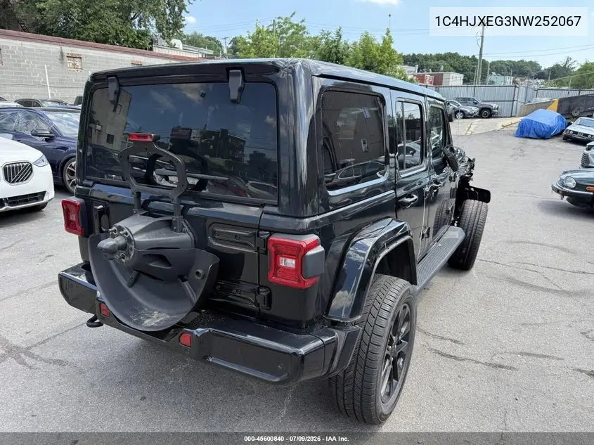 2022 Jeep Wrangler Unlimited High Altitude 4X4 VIN: 1C4HJXEG3NW252067 Lot: 45600840