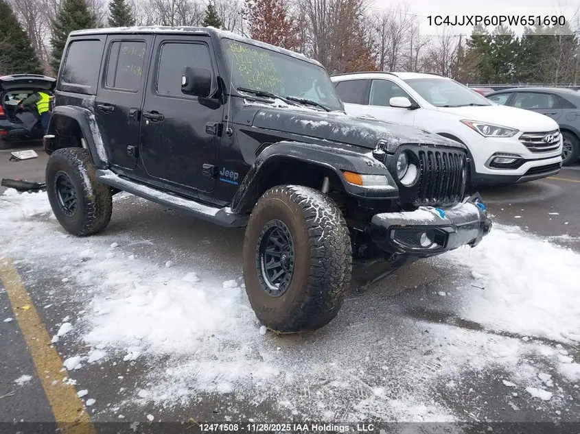 2023 Jeep Wrangler 4Xe 4-Door High Altitude VIN: 1C4JJXP60PW651690 Lot: 12471508