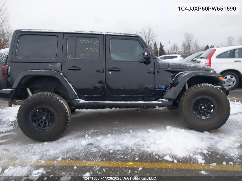 2023 Jeep Wrangler 4Xe 4-Door High Altitude VIN: 1C4JJXP60PW651690 Lot: 12471508