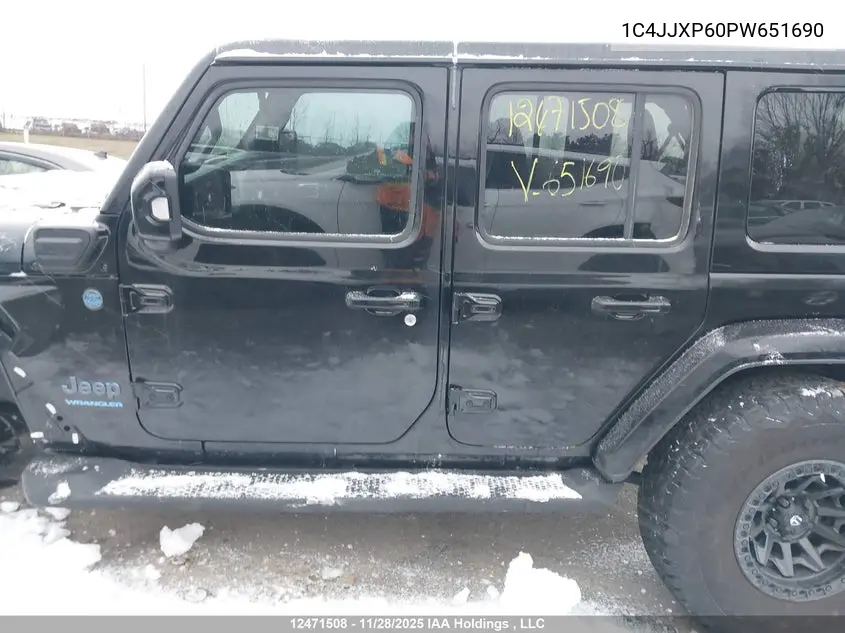 2023 Jeep Wrangler 4Xe 4-Door High Altitude VIN: 1C4JJXP60PW651690 Lot: 12471508