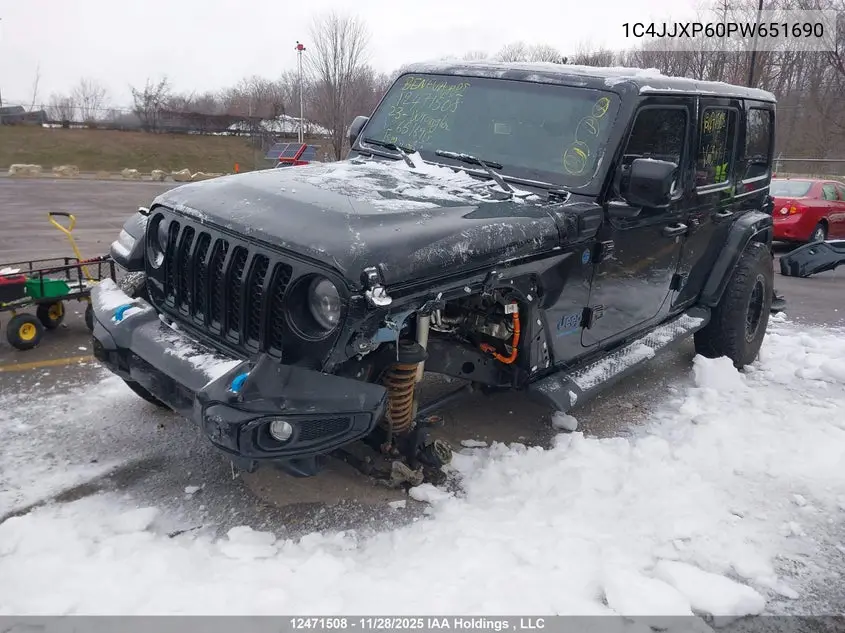 2023 Jeep Wrangler 4Xe 4-Door High Altitude VIN: 1C4JJXP60PW651690 Lot: 12471508