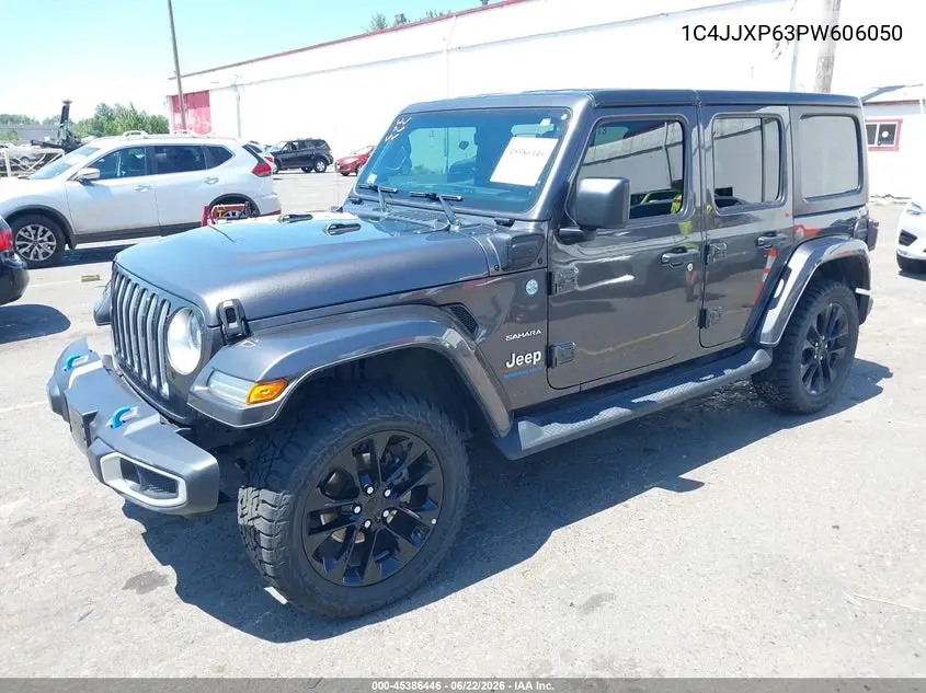 2023 Jeep Wrangler 4Xe Sahara 4X4 VIN: 1C4JJXP63PW606050 Lot: 45386446