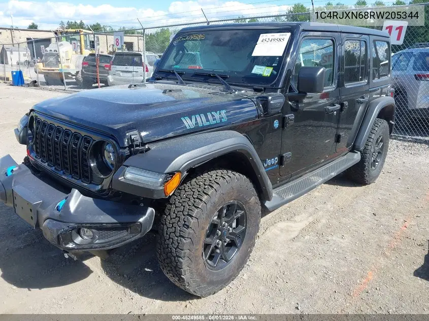 2024 Jeep Wrangler 4Xe Willys 4Xe VIN: 1C4RJXN68RW205344 Lot: 45249585