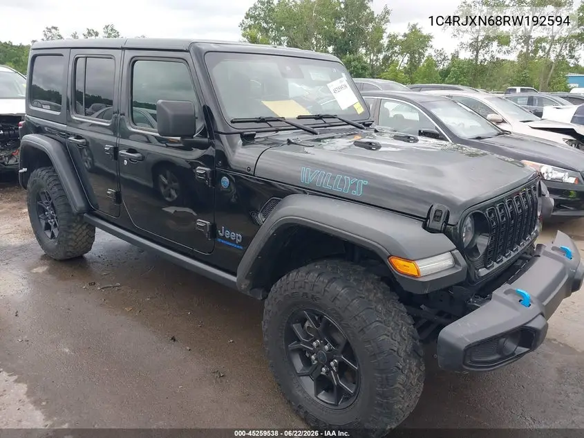 2024 Jeep Wrangler 4Xe Willys 4Xe VIN: 1C4RJXN68RW192594 Lot: 45259538