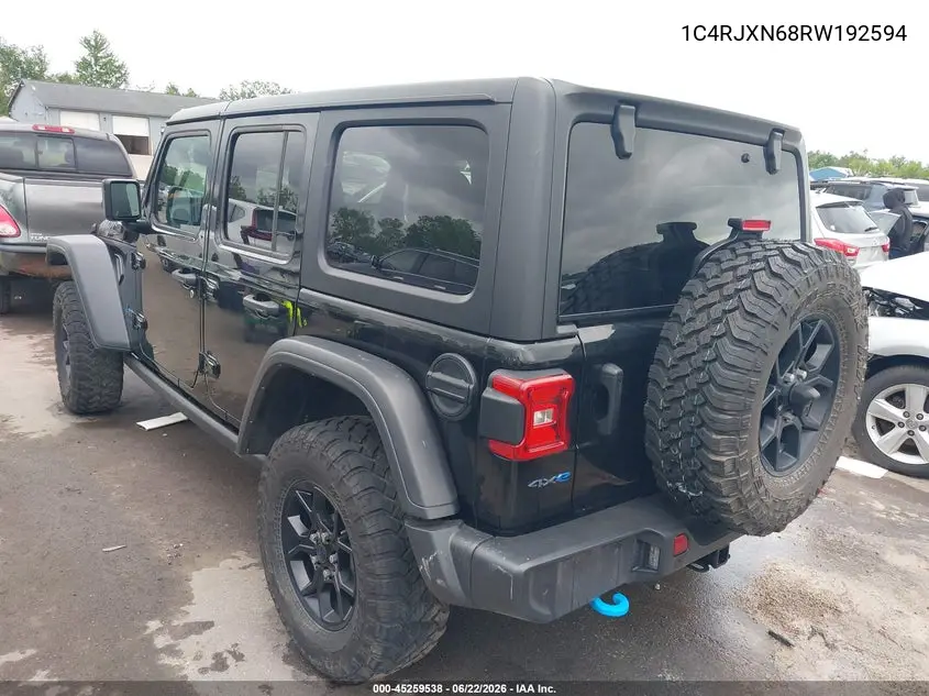 2024 Jeep Wrangler 4Xe Willys 4Xe VIN: 1C4RJXN68RW192594 Lot: 45259538