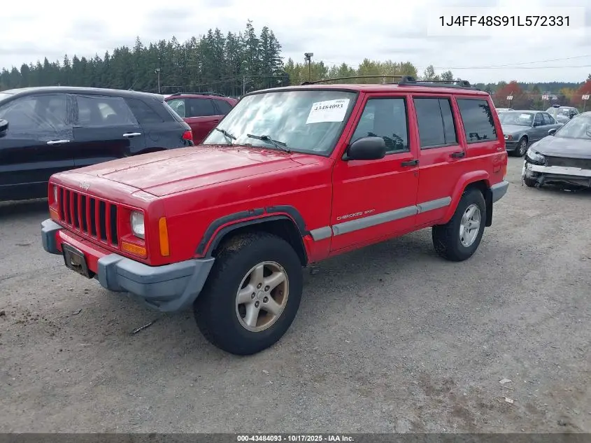 1J4FF48S91L572331 2001 Jeep Cherokee Sport