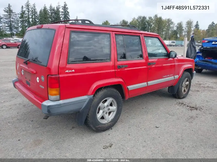 1J4FF48S91L572331 2001 Jeep Cherokee Sport